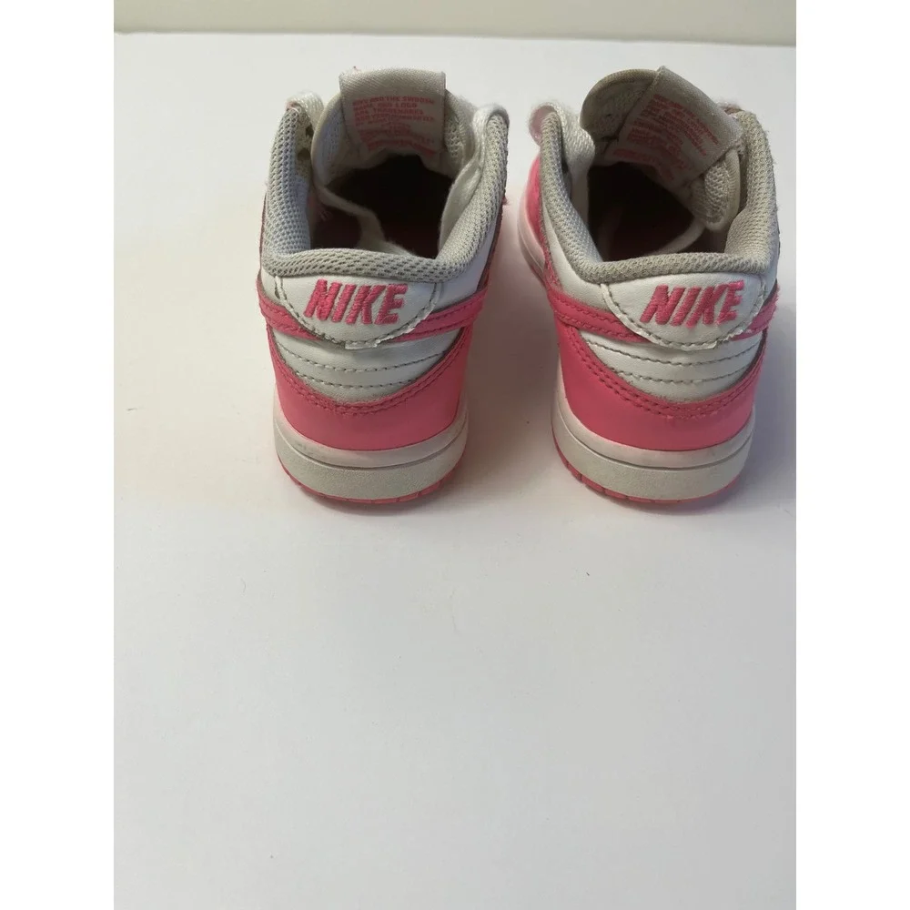 Nike Dunk Low Pink White Toddler Kids Sneakers FB9108-102 Size 11C
